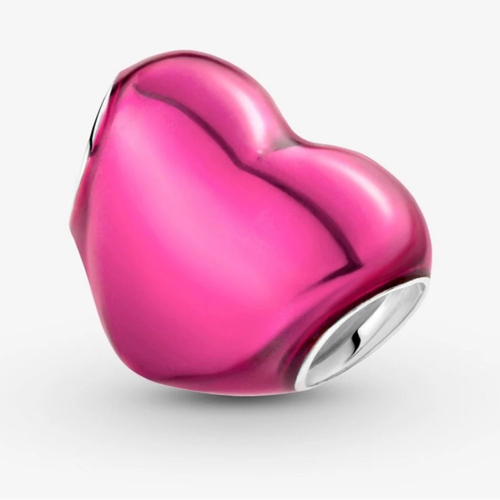 NEW Pandora pink heart charm